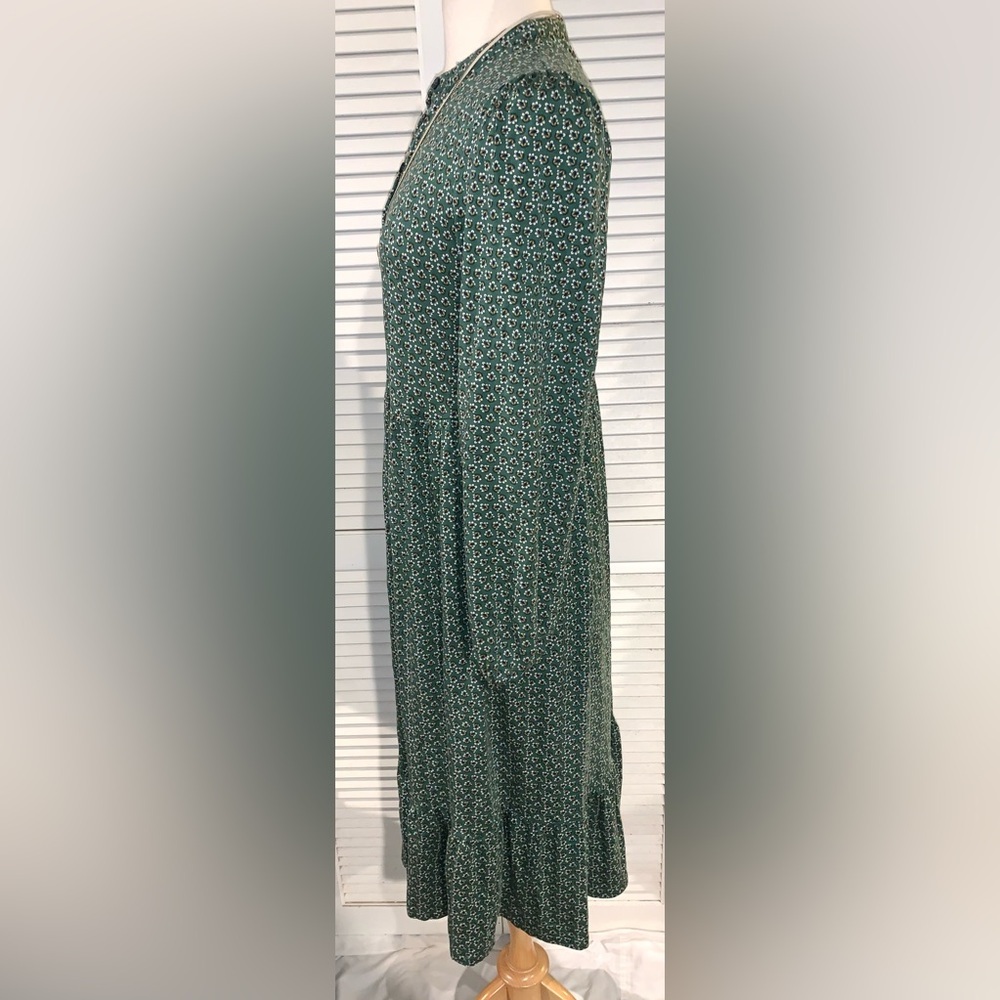 Boden Buttoned Jersey Midi Long Sleeve Dress with pockets green Women’s size 8 - Picture 10 of 11